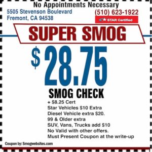 Smog Check Coupon Fremont